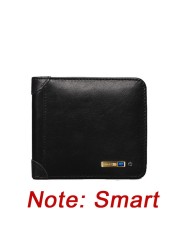 Anti-lost Bluetooth Tracker Wallet Leather Man Card Holder Free Engraving Men Gift for Father Christmas