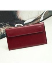 Slim Genuine Leather Women Wallet Female Long Clutch Coin Purses Luxury Design Wallets and Handbags Card Holder Ladies Vallet 2022