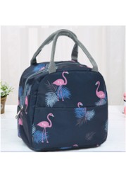 Functional Style Cooler Lunch Box Portable Insulated Canvas Lunch Handbag Thermal Food Picnic Lunch Bags For Women Kids