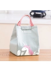 Functional Style Cooler Lunch Box Portable Insulated Canvas Lunch Handbag Thermal Food Picnic Lunch Bags For Women Kids