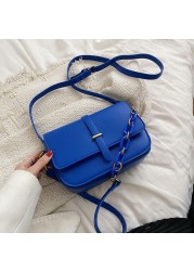 2022 New Women Crossbody Bags Solid Color Fashion PU Leather Women's Face Solid Color Shoulder Bag Female Messenger Bag