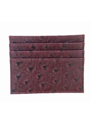 تخصيص حار مبيعات حامل بطاقة الرجال النساء النعامة/التمساح/بايثون/ثعبان بولي Leather الجلود بولي Wallets محافظ حامل بطاقات صغير حامل بطاقة حقيبة