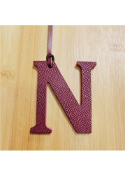 Leather English Letters Charm N Personalized Bag Pendant