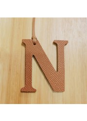 Leather English Letters Charm N Personalized Bag Pendant