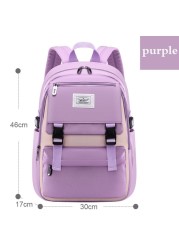 2021 Children Backpack New Large Capacity School Bags Teenagers Leisure Backpack Lightweight Wearable British Style