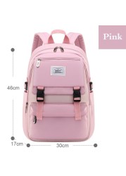 2021 Children Backpack New Large Capacity School Bags Teenagers Leisure Backpack Lightweight Wearable British Style