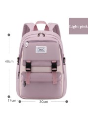 2021 Children Backpack New Large Capacity School Bags Teenagers Leisure Backpack Lightweight Wearable British Style