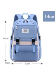 2021 Children Backpack New Large Capacity School Bags Teenagers Leisure Backpack Lightweight Wearable British Style