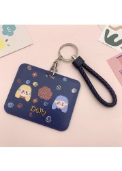 New Women Card Holder Lanyard ID Badge Card Holders Girls Cute Bear Bank Certificate Photocard Name Card Cover Female