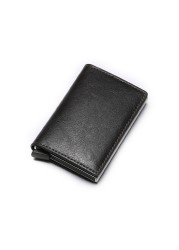 Carbon Fiber Anti RFID Bank Card Holder Men Women Business Credit Card Holder Card Holder Wallet Leather Case Bag Popwallet Logo Dropshipping