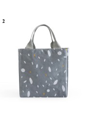 Spot Print Tote Black Thermal Bag Waterproof Oxford Beach Lunch Bag Food Picnic Bolsa Termica Women Kid Men Cooler Bag New