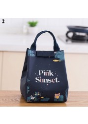 Spot Print Tote Black Thermal Bag Waterproof Oxford Beach Lunch Bag Food Picnic Bolsa Termica Women Kid Men Cooler Bag New