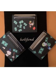 Original Holifend Unite Richie Rich Alec Monopoly Genuine Leather Card Case Credit ID Card Holder Small Wallet Men Gift