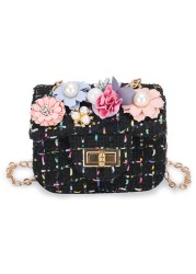 Fashion Cute Girl Shoulder Messenger Bag Children Crossbody Chain Handbag Kid Girl Bags Princess Cross Body Bags Purse