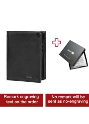 Smart Bluetooth Compatible Wallet Anti-lost Genuine Leather Mens Wallets Card Holder Wallet Finder Gifts Dad Free Engraving