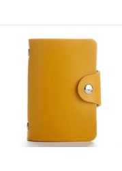 Fashion PU Leather 24 Bit ID Card Holder Multifunctional Business Bank Card Case Men Women Credit Passport RFID Wallet Bag Wallet