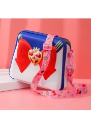 Japanese sailor moon make up bag leather cosmetic storage bag cute cartoon large capacity cosmetic bag