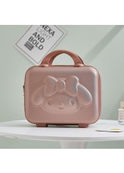 Lettie Pudding Dog Anime Storage Box Kawaii Makeup Bag 14 Inch ABS Small Student Cartoon 3D Rabbit Trave Luggage