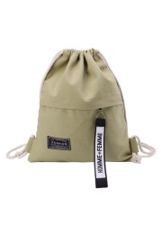 Canvas Drawstring Backpack School Gym Canvas Drawstring Bag Canvas Storage Pack Backpack Pouch for School Pack for Teen