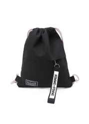 Canvas Drawstring Backpack School Gym Canvas Drawstring Bag Canvas Storage Pack Backpack Pouch for School Pack for Teen