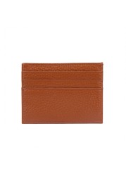 Free Custom Leather Card Case 100% Cowhide Credit Card Holder Mini Wallet Men Women Pocket Card Wallet With 6 Card Slots