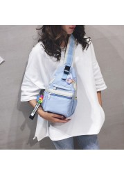 نساء INS موضة حقيبة كتف حقيبة ساعي مراهق مدرسة Crossbody حقائب قماش قماش حقيبة صدر للرجال للإناث الرياضة السفر حزمة