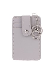 Women Mini Card Holder Portable ID Card Holder Card Cover Desk Work Keychain Keychain Tool