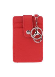 Women Mini Card Holder Portable ID Card Holder Card Cover Desk Work Keychain Keychain Tool