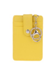 Women Mini Card Holder Portable ID Card Holder Card Cover Desk Work Keychain Keychain Tool