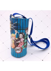 Devil Blade Cartoon Anime Peripheral PU Cup Cover Demon Slayer Kimetsu no Yaiba Kamado Nezuko Student Children Kids Kettle Bag