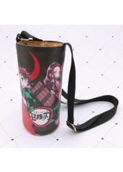 Devil Blade Cartoon Anime Peripheral PU Cup Cover Demon Slayer Kimetsu no Yaiba Kamado Nezuko Student Children Kids Kettle Bag