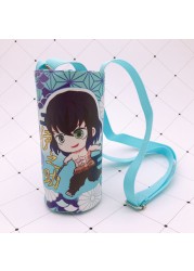 Devil Blade Cartoon Anime Peripheral PU Cup Cover Demon Slayer Kimetsu no Yaiba Kamado Nezuko Student Children Kids Kettle Bag