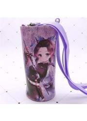 Devil Blade Cartoon Anime Peripheral PU Cup Cover Demon Slayer Kimetsu no Yaiba Kamado Nezuko Student Children Kids Kettle Bag