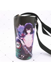 Devil Blade Cartoon Anime Peripheral PU Cup Cover Demon Slayer Kimetsu no Yaiba Kamado Nezuko Student Children Kids Kettle Bag