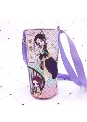 Devil Blade Cartoon Anime Peripheral PU Cup Cover Demon Slayer Kimetsu no Yaiba Kamado Nezuko Student Children Kids Kettle Bag