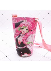 Devil Blade Cartoon Anime Peripheral PU Cup Cover Demon Slayer Kimetsu no Yaiba Kamado Nezuko Student Children Kids Kettle Bag