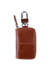 New PU Leather Car Key Wallets Men Key Holder Housekeeper Keys Organizer Women Keychain Cover Zipper Key Pouch Bag Pouch Purse