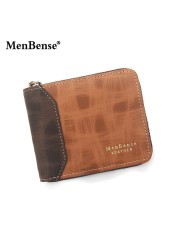 New Fashion Men's PU Zipper Wallet Men Wallet Small Coin Purse Wallet Men Wallet Coin Bag Card Holder Coin Purse Men