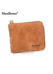 New Fashion Men's PU Zipper Wallet Men Wallet Small Coin Purse Wallet Men Wallet Coin Bag Card Holder Coin Purse Men