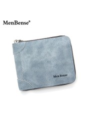 New Fashion Men's PU Zipper Wallet Men Wallet Small Coin Purse Wallet Men Wallet Coin Bag Card Holder Coin Purse Men