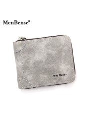 New Fashion Men's PU Zipper Wallet Men Wallet Small Coin Purse Wallet Men Wallet Coin Bag Card Holder Coin Purse Men