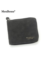 New Fashion Men's PU Zipper Wallet Men Wallet Small Coin Purse Wallet Men Wallet Coin Bag Card Holder Coin Purse Men