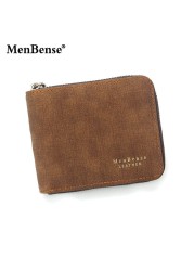 New Fashion Men's PU Zipper Wallet Men Wallet Small Coin Purse Wallet Men Wallet Coin Bag Card Holder Coin Purse Men