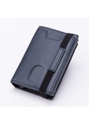 Cizicoco - Men's Rfid Leather Wallet Classic Card Holder Zipper Wallet Large Brand Luxury Wallet