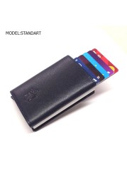 smart wallet business card holder genuine cowhide handmade smart automatic card holder men gift distributions card holder wallet wallet men card holder purse cards wallet money purse men's wallet id card holder men's wallets