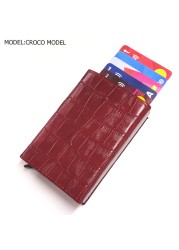 smart wallet business card holder genuine cowhide handmade smart automatic card holder men gift distributions card holder wallet wallet men card holder purse cards wallet money purse men's wallet id card holder men's wallets