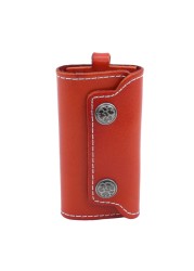 Leather Housekeeper Zipper Card Case Men Women Car Key Key Holder Organizer Fashion Money Bag Wallets