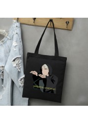 Draco Malfoy Shopping Bags Shopper Travel Bags Canvas Woman Tote Mom Designer Canvas Bags Cheap Printed Shopping Tote