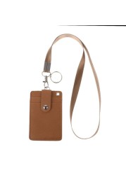 Universal ID Card Holder with Key Ring and Neck Lanyard for Men Women Kids Work Office School 5 Colors New 2019