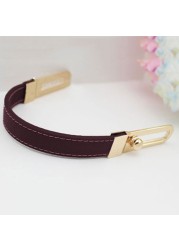 Handmade textile accessories 31cm length bag strap handle strap strap bag replacement strap slide bar PU bag handle